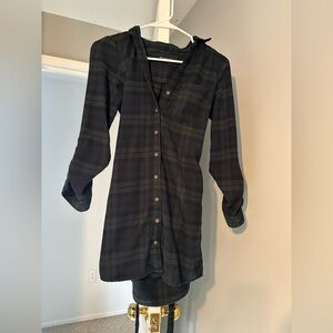A&F flannel tie waist dress